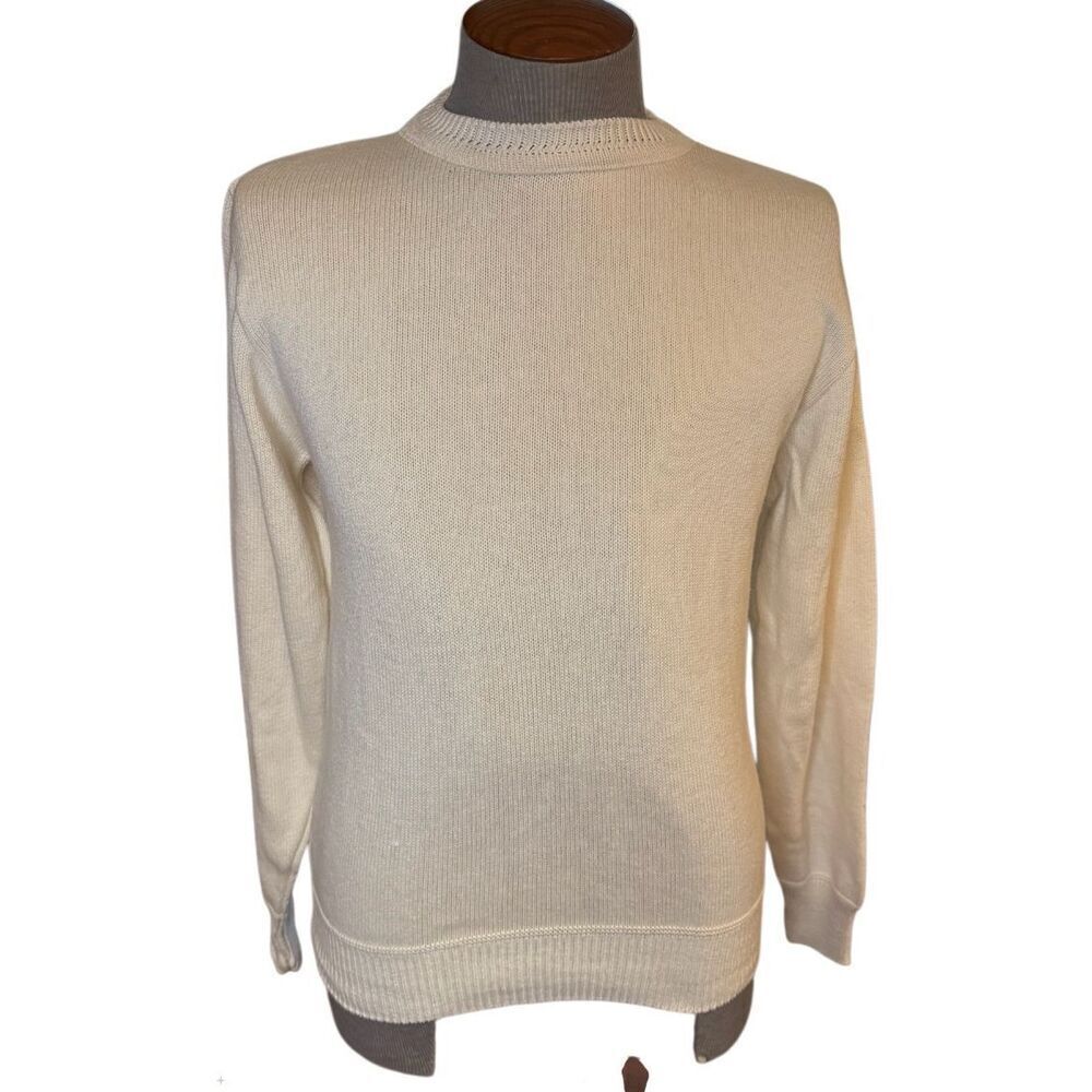 New!  Isle of Cotton Men’s Pullover Sweater Sz. M Golf Cream